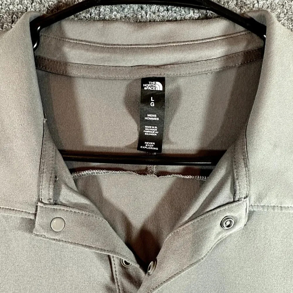 The North Face Polo Shirt Gray Stretch Performance Golf Men's Large